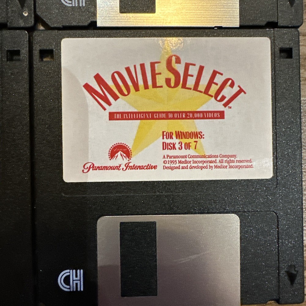 Movie Select For Windows By Paramount Interactive 3.5 Media 7/7 Complete