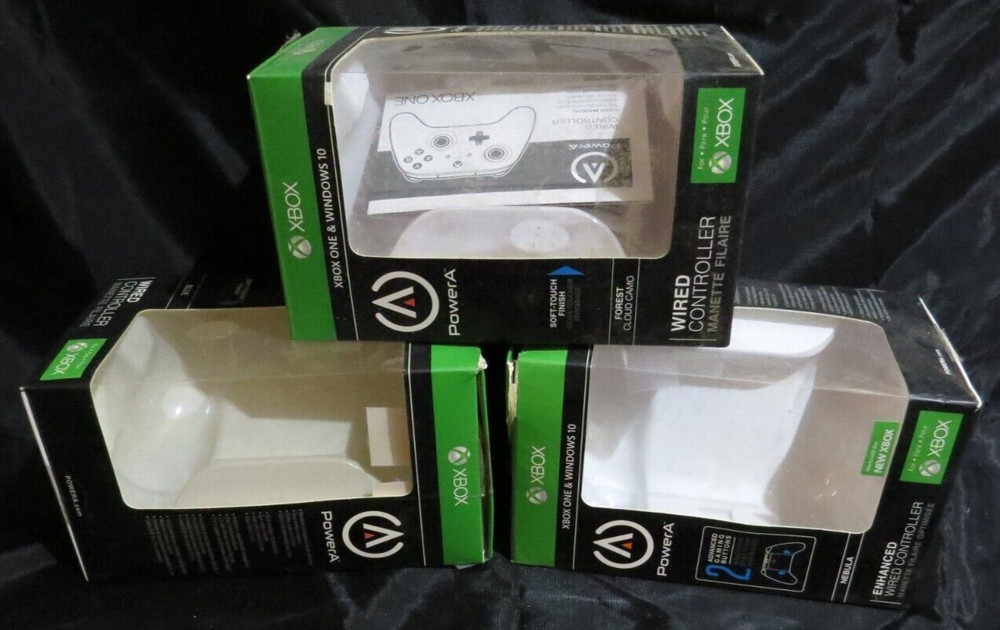 3 EMPTY BOXES*** Xbox One and Windows 10 , wired and enhanced wired