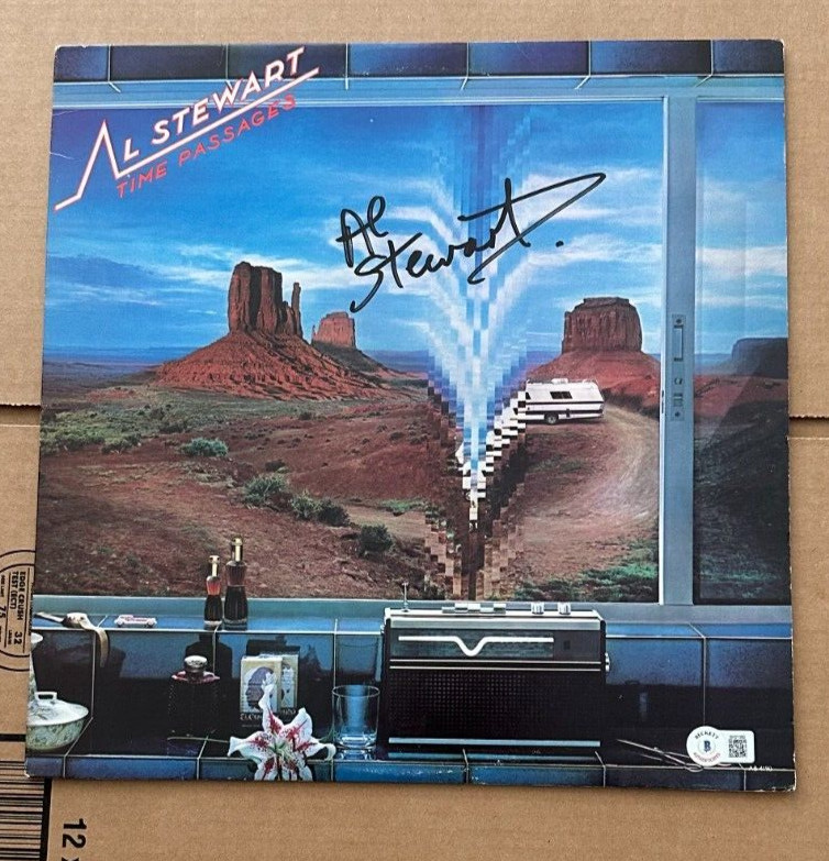 AL STEWART SIGNED VINYL RECORD TIME PASSAGES   BECKETT CERTIFIED