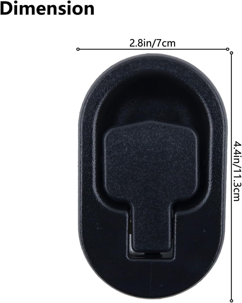Black Recliner Replacement Release Lever Pull Handle ABS Plastic Fits 6mm/3mm