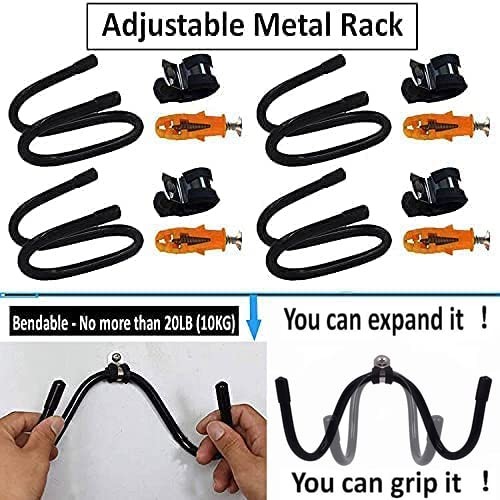 4 Pack Universal Bow Display Brackets Wall Hanger Hook Mount Storage Rack to