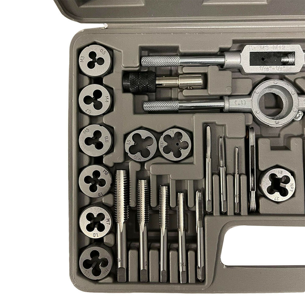 40 Pc 3mm - 12mm HSS Metric Tap & Die Set