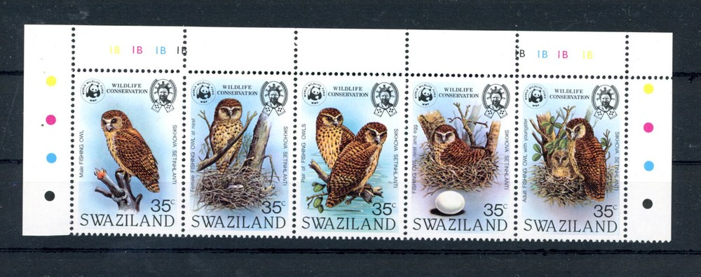 Swaziland 398/402 Mint / Wwf - Owls 2/23253