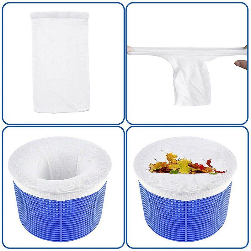 50 Pack Pool Skimmer Socks Filter Replacement Savers for Basket Swimming Pool US