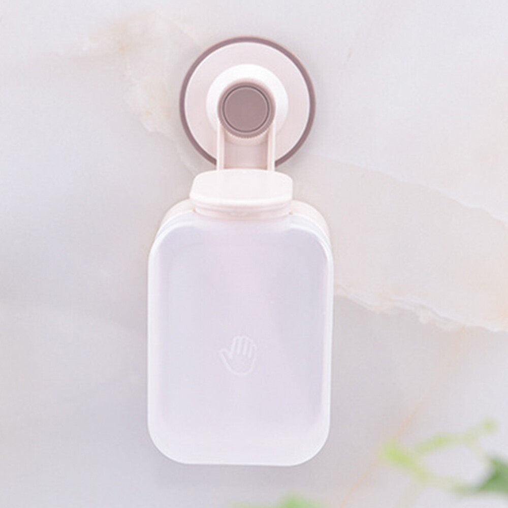 Vacuum Suction Cup Hand Foaming Soap Dispenser Plastic Wall Mounted Liquid Soap