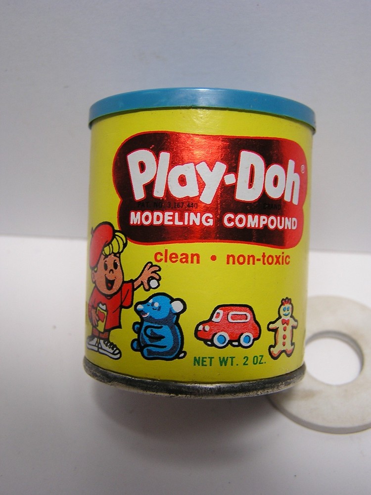 Vintage Play-Doh Modeling Clay Can 1968 Rainbow Crafts