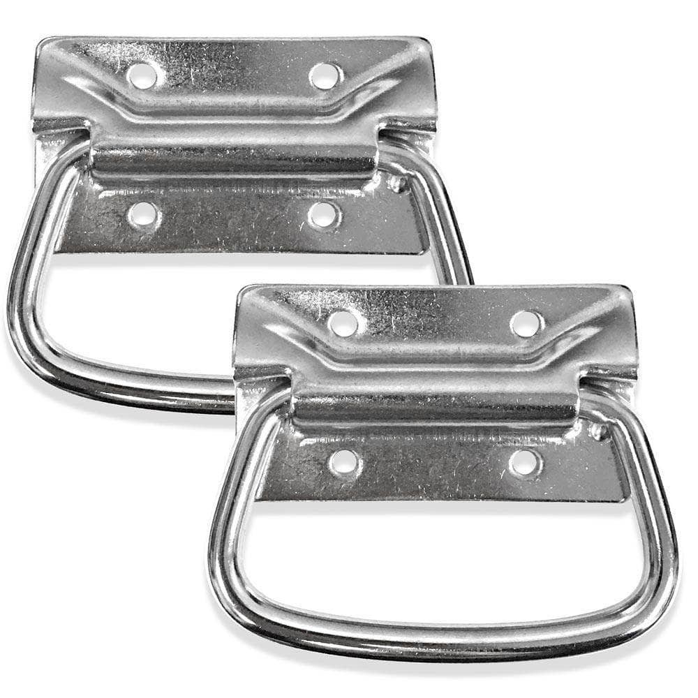 2 Pack Chrome Surface Mount PA DJ Chest Case Handles Pulls