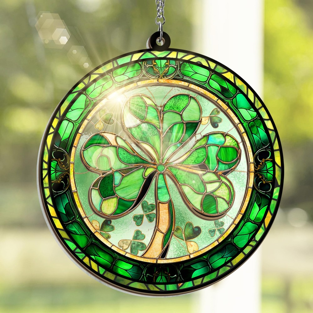 St Patricks Day Decorations - Double Layered Hanging Suncatcher Decorations 1...