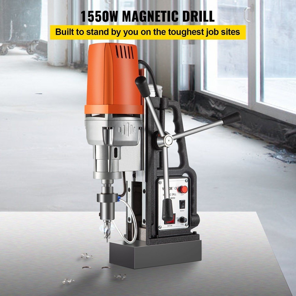1550W Fixed Position Magnetic Drill 850 RPM 2'' Work 13 kN Force