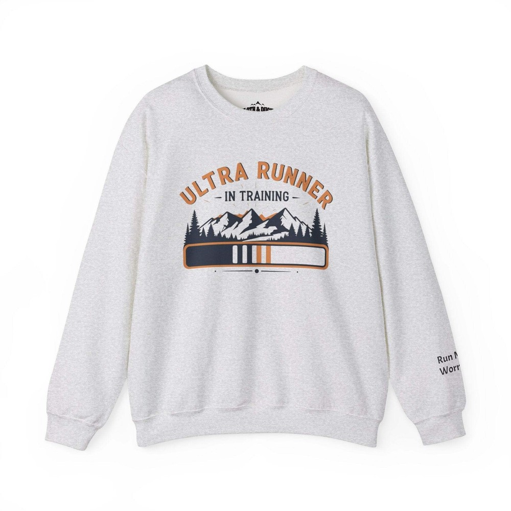 "Ultra Runner In Training" With Sleeve Quote Sweatshirt