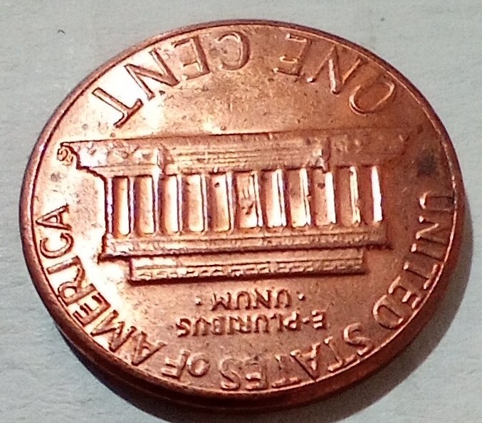 One Cent 1984 Coin MAD Misaligned Die Obverse Error Grease Strike Reverse