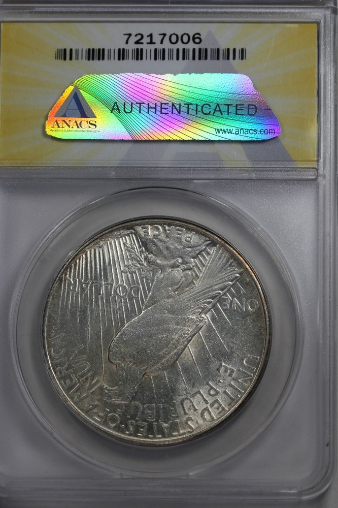 1924-S 1.00 ANACS MS 61 Peace Dollar, $1