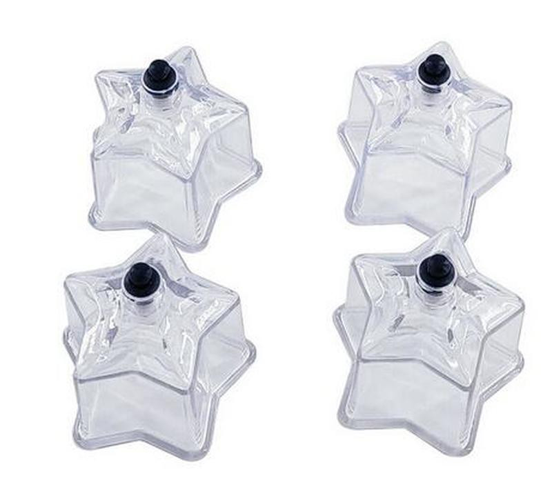 4 Pcs Thickened Plastic Vacuum Cupping Cups Single Star Shape Cupping Cup