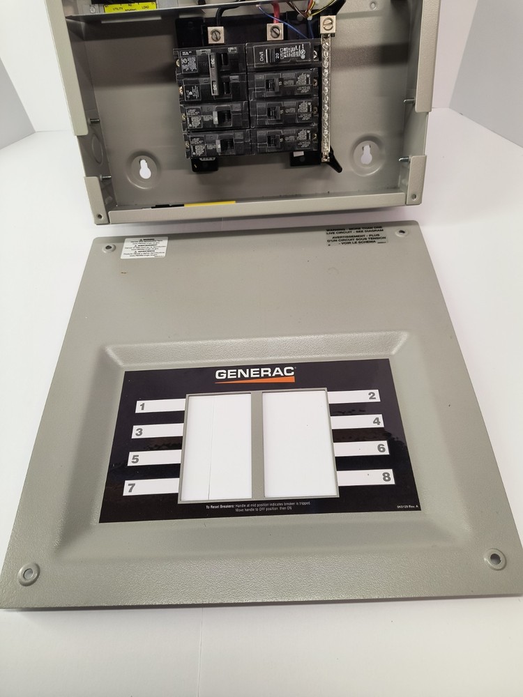 Generac 50 Amp 8-Circuit Transfer Switch Panel w/ Breakers