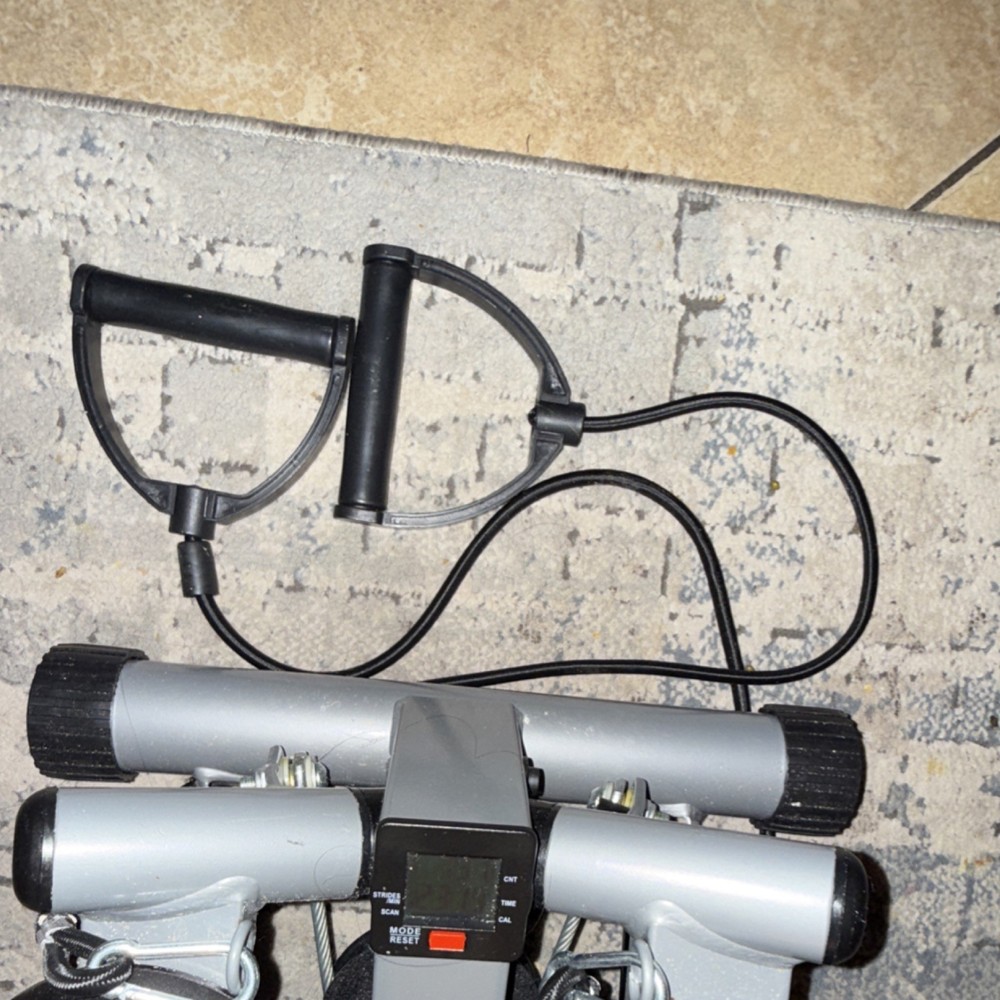 Mini Stepper with Resistance Bands, Digital Display, Step Counter, Compact