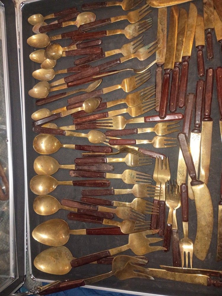 Brass Silverware for Free 75 Piece Set