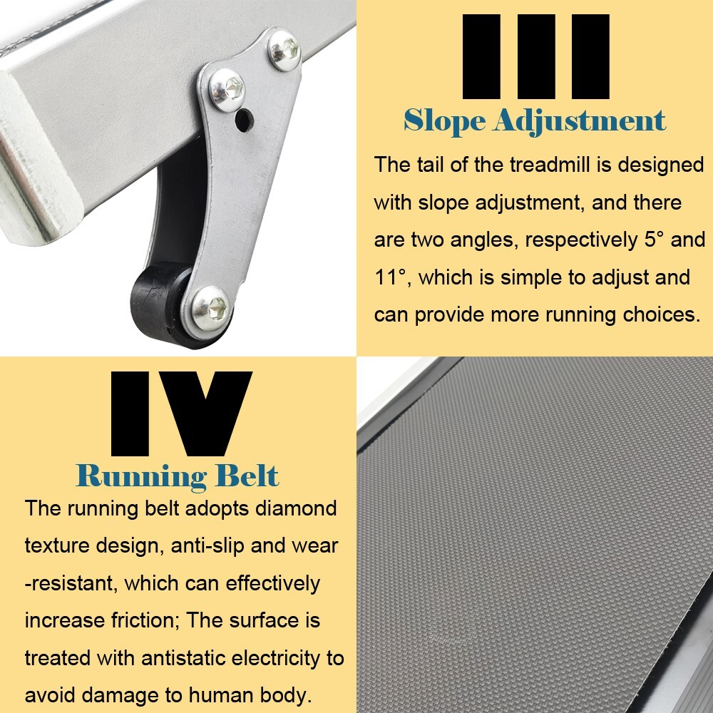 Portable Treadmill Houssehold Walking Exercise Machine with Digital LCD Display