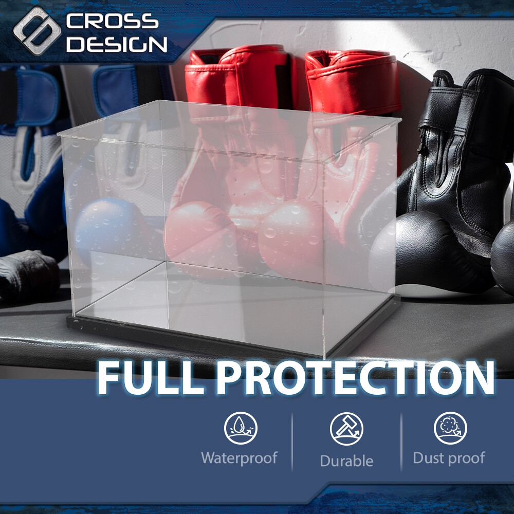 Clear Single Boxing Glove Horizontal Display Case