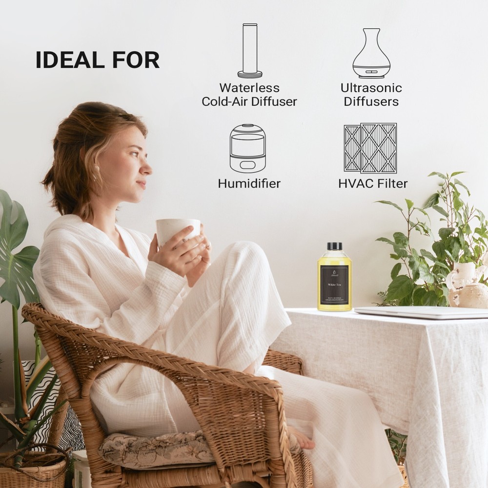 JCLOUD White Tea Hotel Diffuser Oil - 16.9 Fl Oz (500mL)