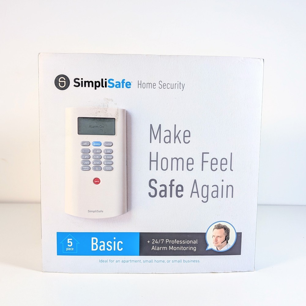 SimpliSafe Home Security System 5 PC Extra Original White New