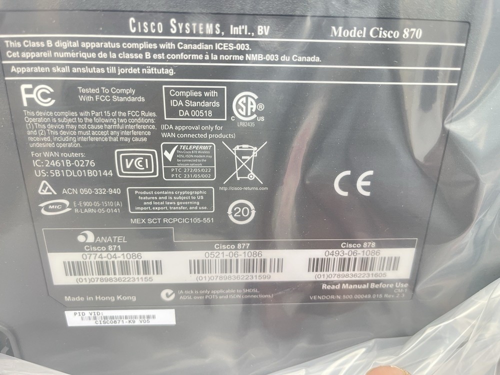 Cisco CISCO871-K9 871 Integrated Services Router