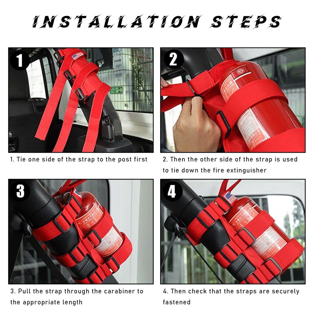 Fire Extinguisher Holder, Adjustable Roll Bar Fire Extinguisher Mount Holder,...