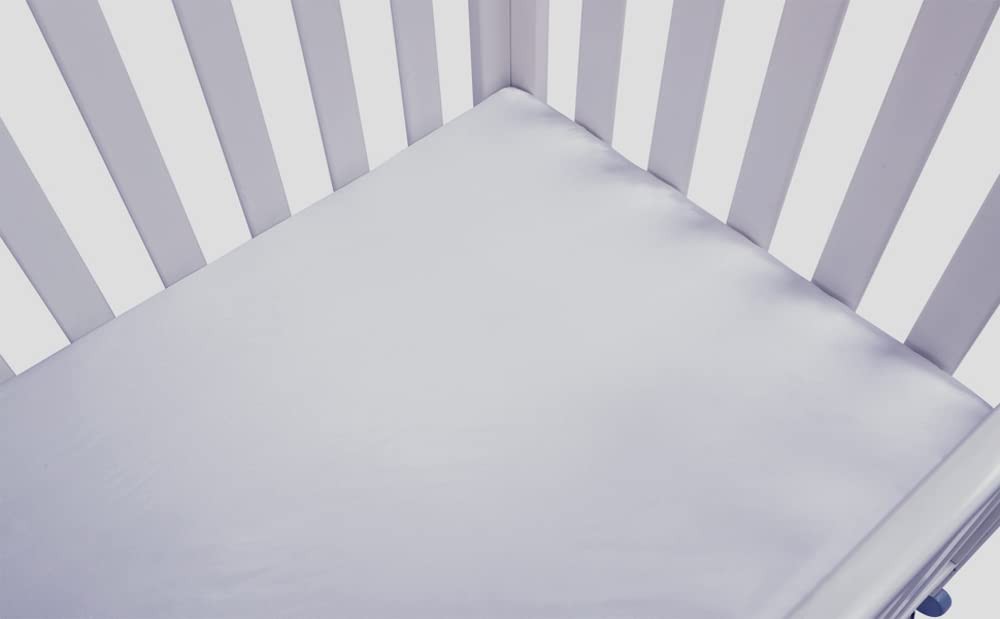 Satin Pack n Play Sheet Set 2 Pack Ultra Soft Silk Fitted Mini Crib Sheets Pl...