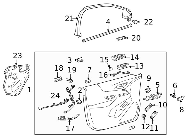 Genuine GM Jet Black Front Seat Adjuster Memory Module Bracket 23420850