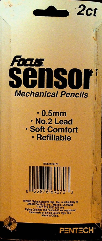 Pentech Focus Sensor Pro Mechanical Pencil Unopened Pack of 2 2002