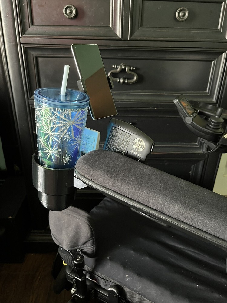 Cup Holder + Phone Holder + Basket Set Designed for Quantum Power Chairs