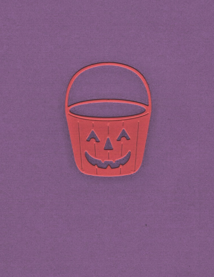 JACK-O-LANTERN BASKET die cuts scrapbook cards
