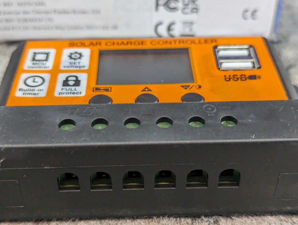 🔥New🔥 3-Stage PWM Controller 12V/24V (20A) Smart Controller Solar (1E)