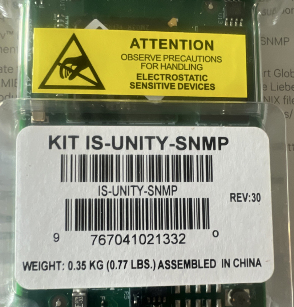 NEW** Liebert IS-UNITY-SNMP REV: 30