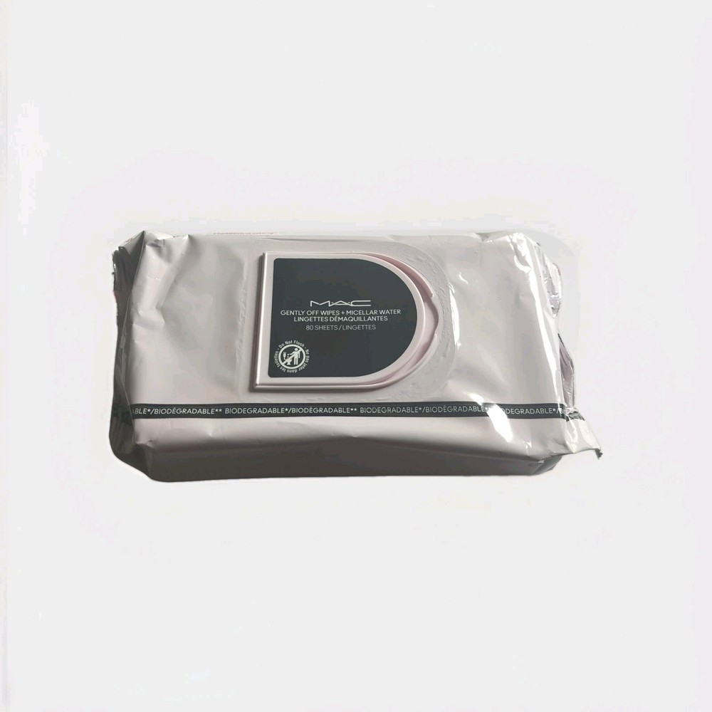 MAC GENTLY OFF WIPES + MICELLAR WATER 80 Sheets