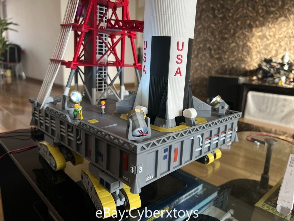 1/144 NASA Saturn V Rocket Launching Tower Frame Set Model Painted Light-up