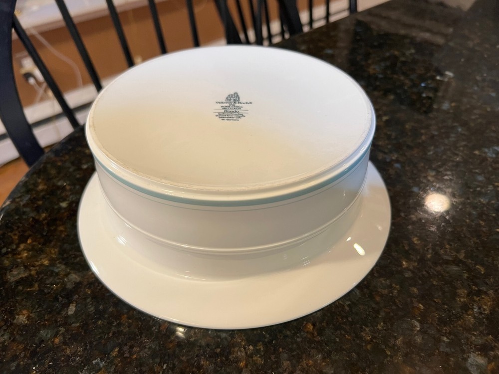 Villeroy & Boch Rondo Pattern Bone China 9" Round Vegetable Serving Bowl HTF