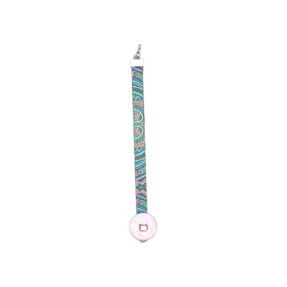 Handmade Resin Charm Boho Adjustable Woven Strap With Beaded Accent