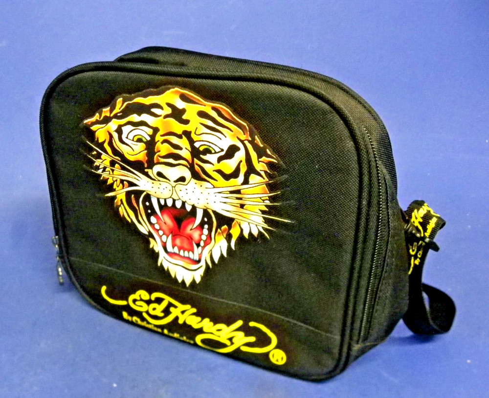 Ed Hardy Polyester/Canvas Lunchbox EVA Lining 9" x 8" x 5"