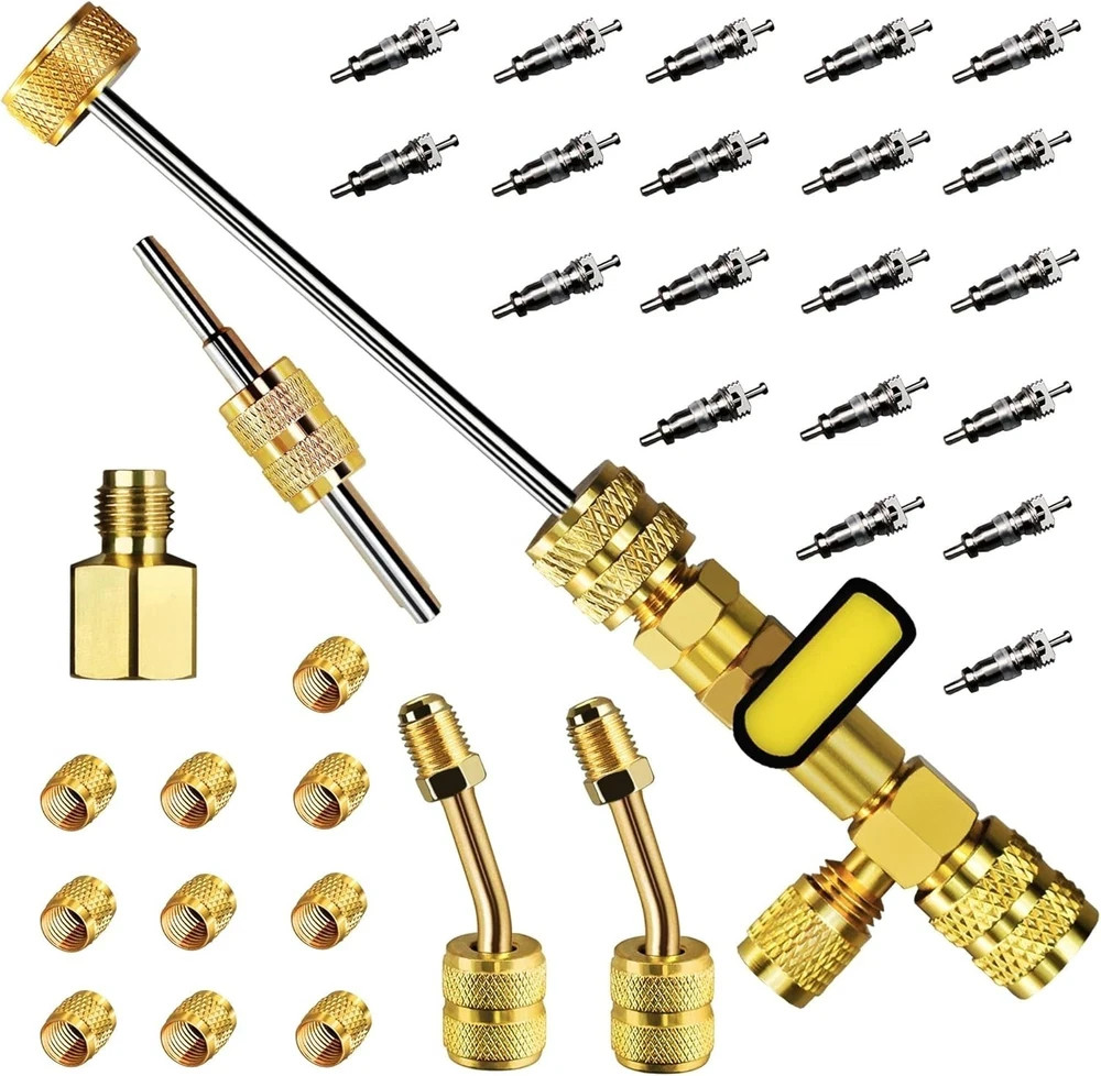 Removal Tool, Schrader Valve Tool, Mini Split Adapter SAE 1/4 & 5/16 -Pro