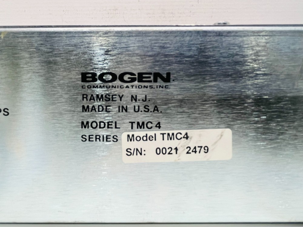 Bogen Communications Model TMC4 Telemedia Controller 60Hz Power Tested