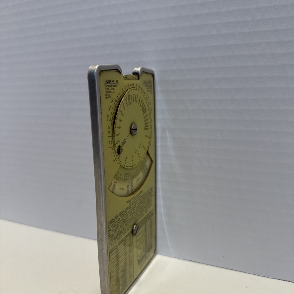 1931 Square D Motor Data Wire Calculator Diamond Electrical Mfg