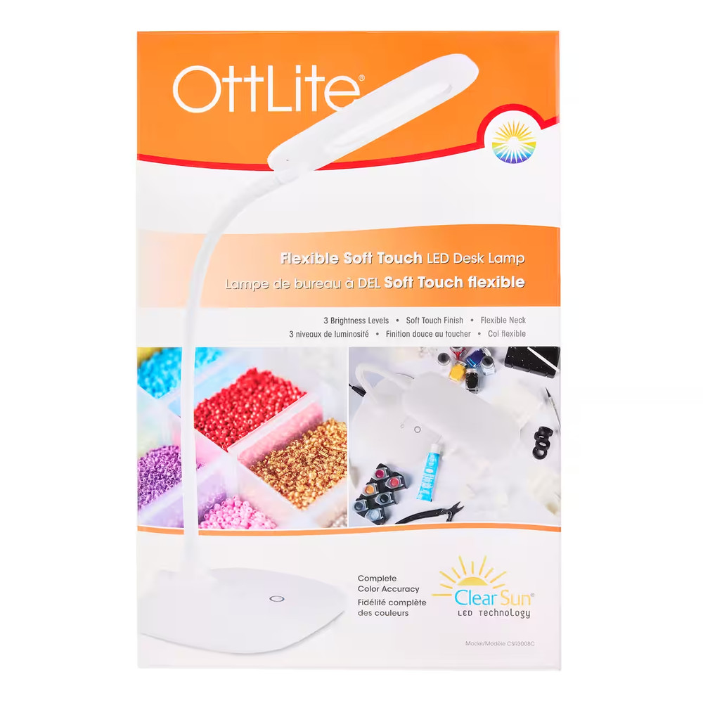 OttLite LED Soft Touch Desk Lamp - 3 Brightness Settings