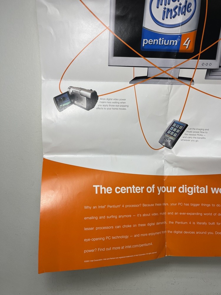 Intel Pentium 4 Promo Poster 26 3/4" x 19"