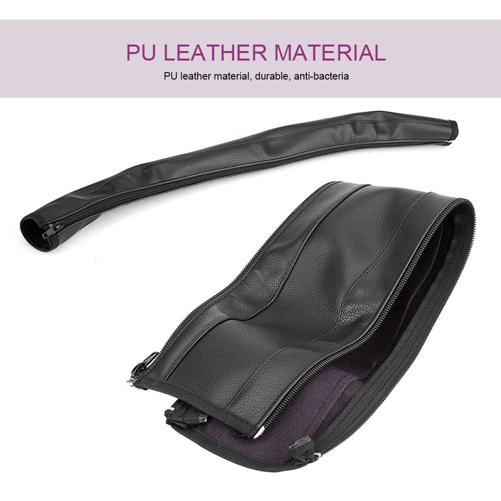 Black PU Leather Baby Stroller Bar Handlebar Armrest Protective Cover Case♡