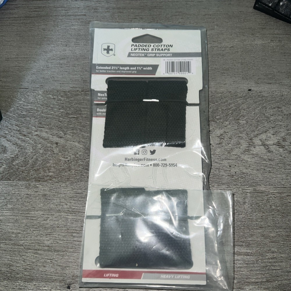 New Harbinger Padded Weight Lifting Straps A