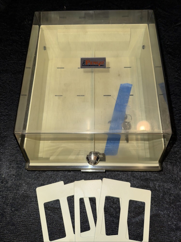 Pengo Dual Floppy Disk Plastic Locking Storage Box Case Holder Organize Key