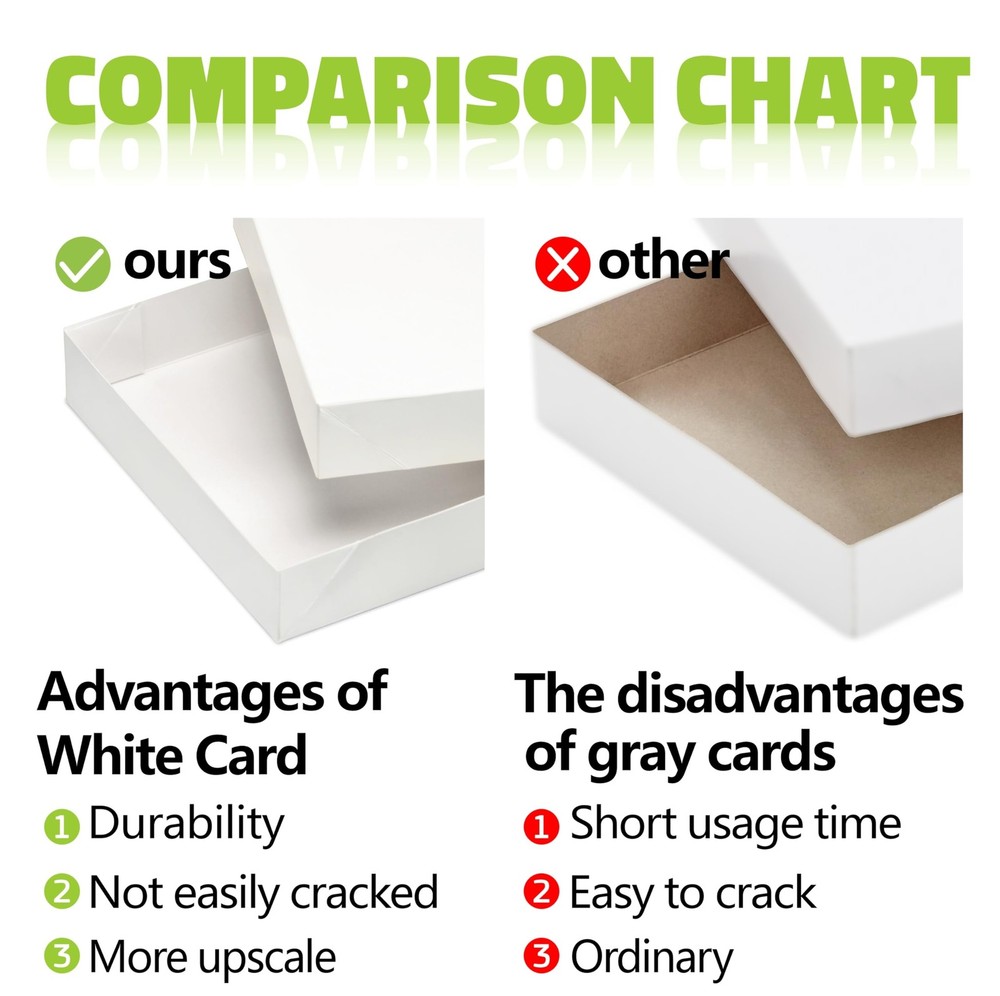 13 Pack White Gift Boxes, Lids, Assorted Sizes 17 14.25 11 4, Red Ribbon