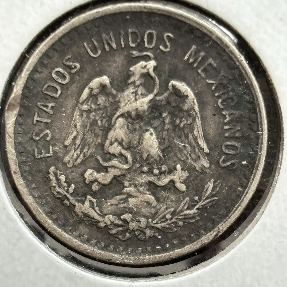 1906 Mexico 10 Centavos Silver Coin KM#428