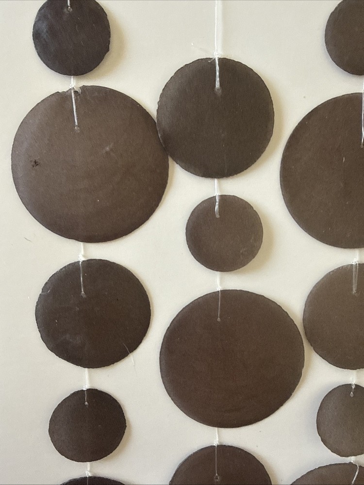 WEST ELM Shell Capiz Shell Room Divider 70" Dark Brown/Black