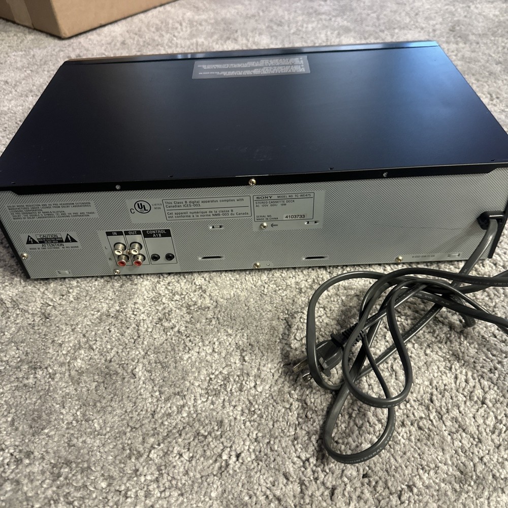 Sony TC-WE475 Dual Cassette Deck Tested & Working
